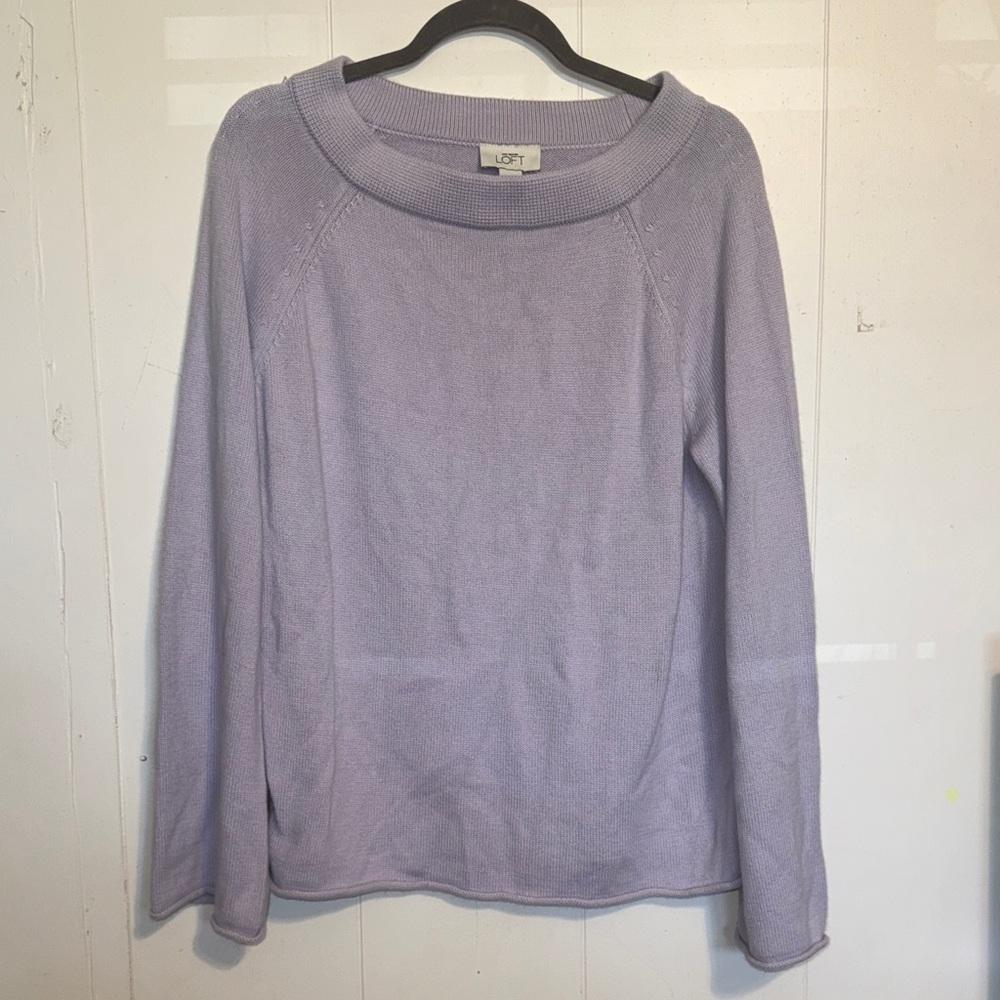 LOFT Light Purple Knit Top XL